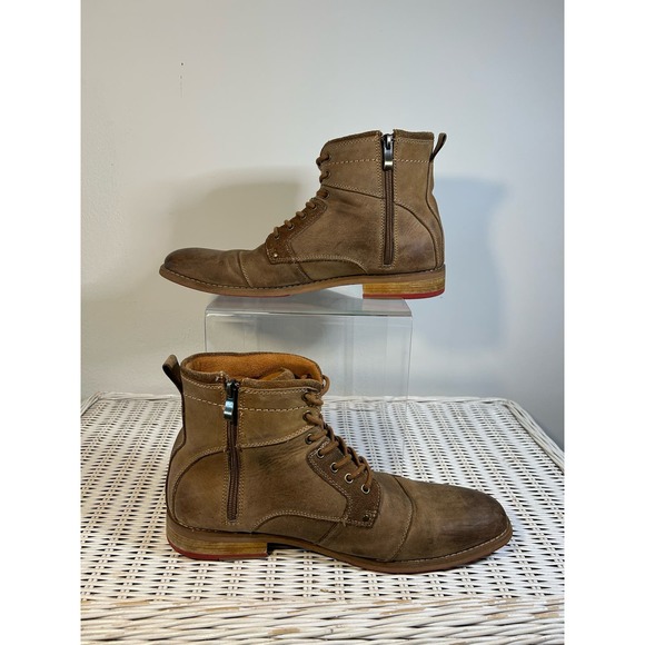 Steve Maddens Men’s Ranter Combat Boot Size 10.5 Tan Contrast - Picture 5 of 12